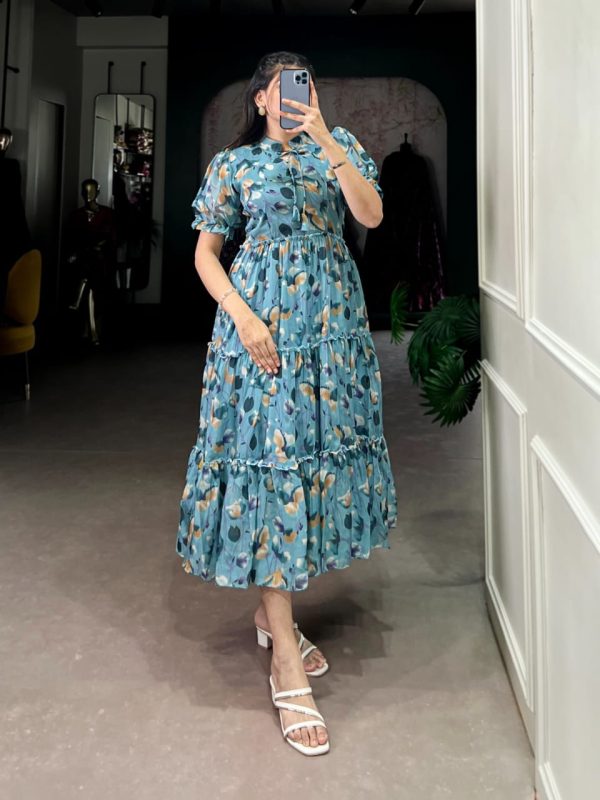 Frock V0007-printed frock - Image 2