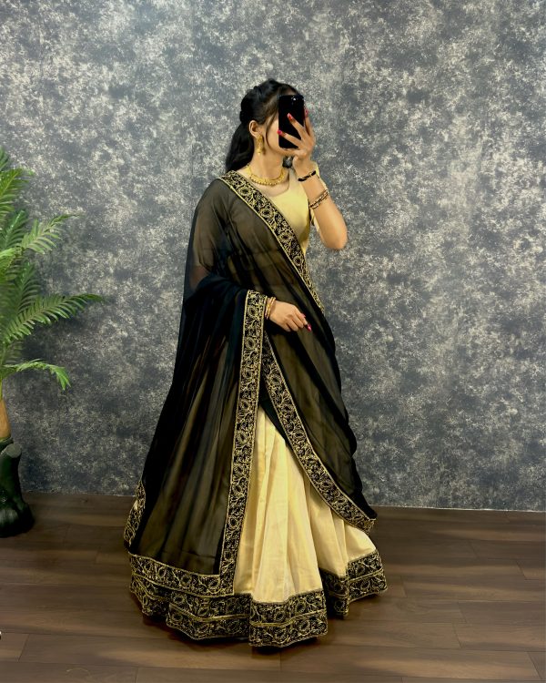 Lehanga set V0006 - stitched Rashik silk - Image 4