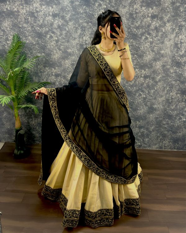 Lehanga set V0006 - stitched Rashik silk - Image 3