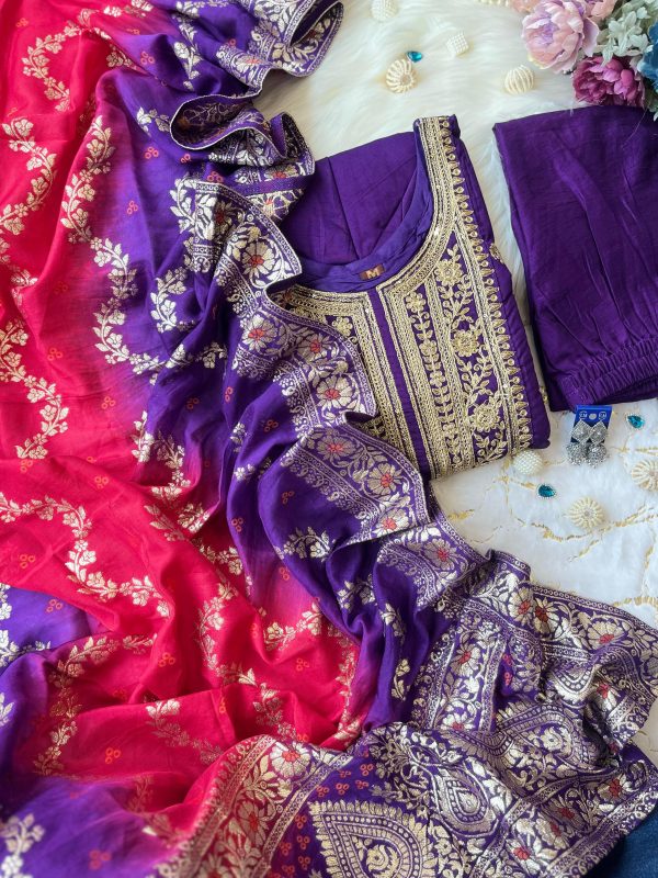 Sets V0009-flared anarkali with dupatta set